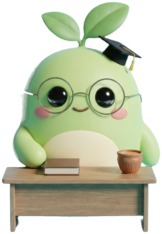 Prengo in a graduation cap